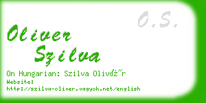 oliver szilva business card